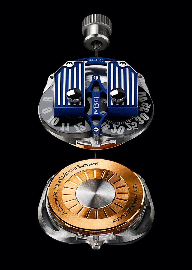 MB&F HMX engine with 'oil caps'