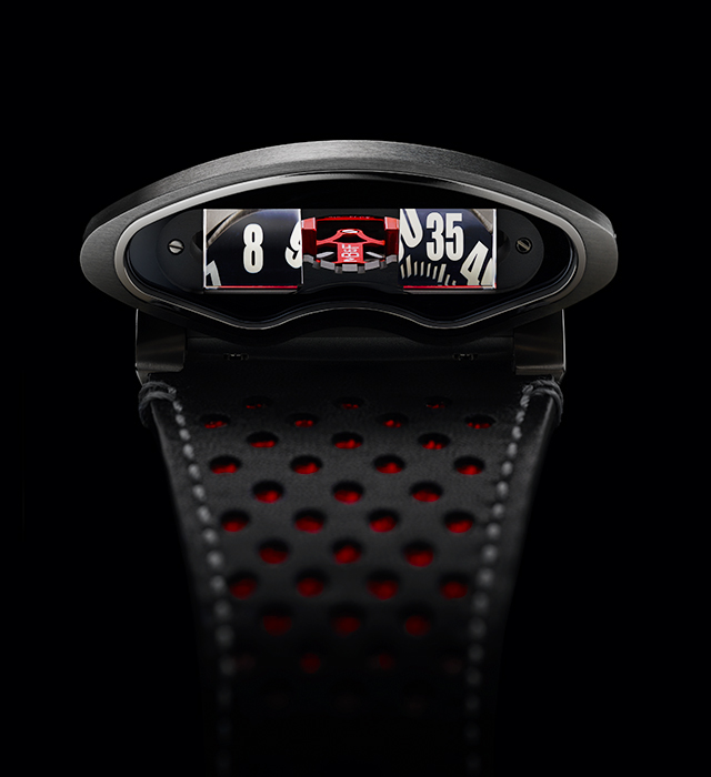 HMX in Ferrari Red with jumping hour and minute display  