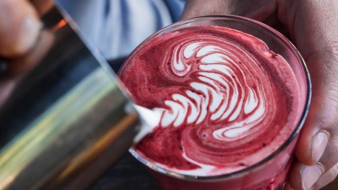 Red Velvet Latte at The Local Mbassy Sydney