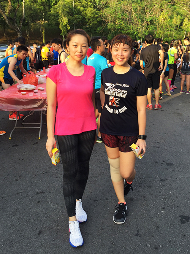 With Shan after our 10km run