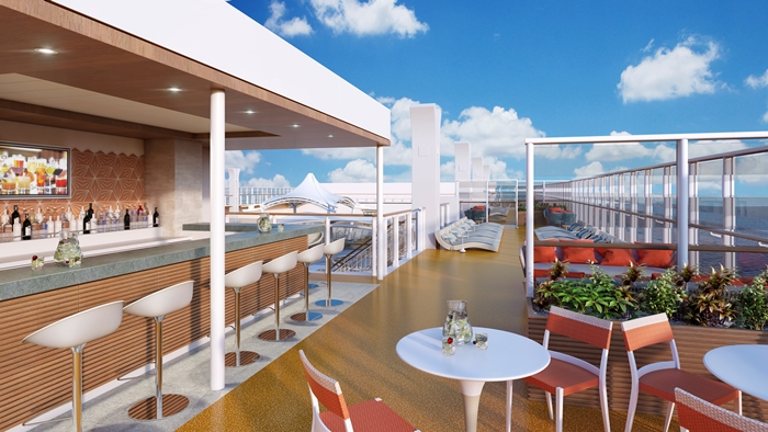 Genting Dream sundeck bar