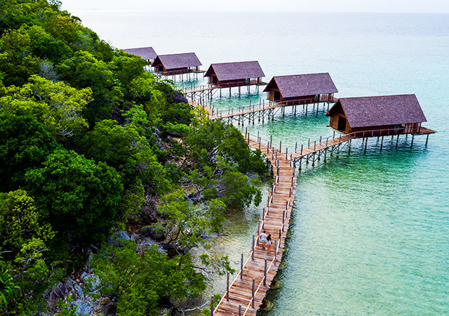 bawah island overwater villas