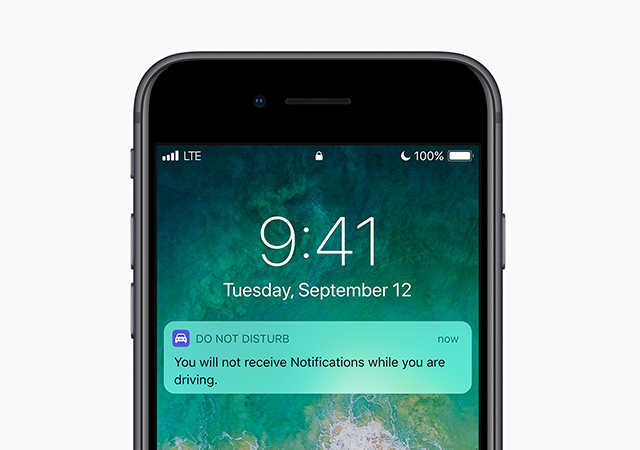 ios 11 do not disturb while driving