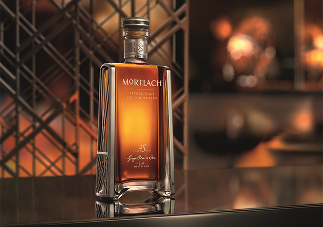 The stunning design of Mortlach bottles exemplified by the 25-Year-Old