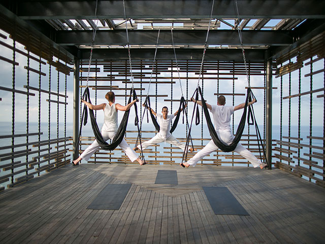 Alila Villas Uluwatu - Aerial Yoga wellness retreat