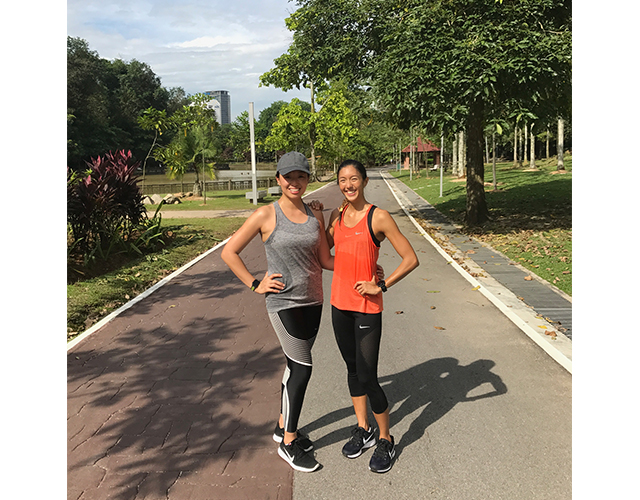 EIC, Cai Mei Khoo, with Nike running coach, Coach Sue Teoh