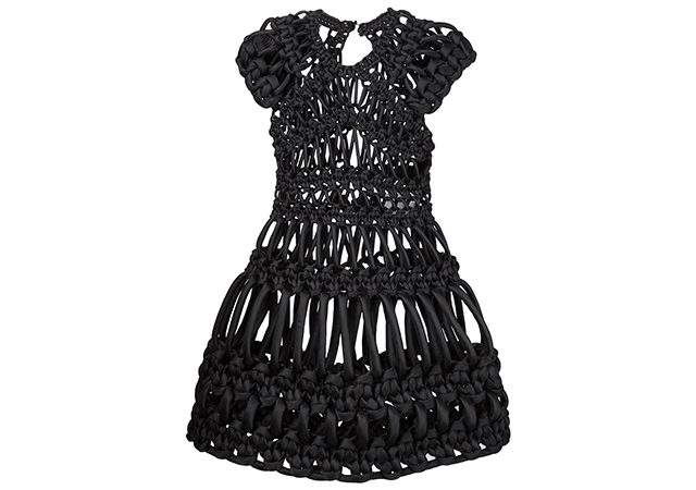 Everybody needs a little black dress but it’s one of the easiest ways to get lost in a crowd. This intricately detailed masterpiece by Kei Ninomiya will ensure you are front and centre of the fashion pack.