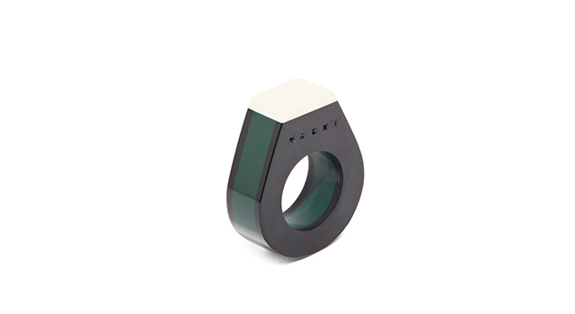 There's nothing like the feeling of a big, black ring on your finger. Especially when it's by Marni.