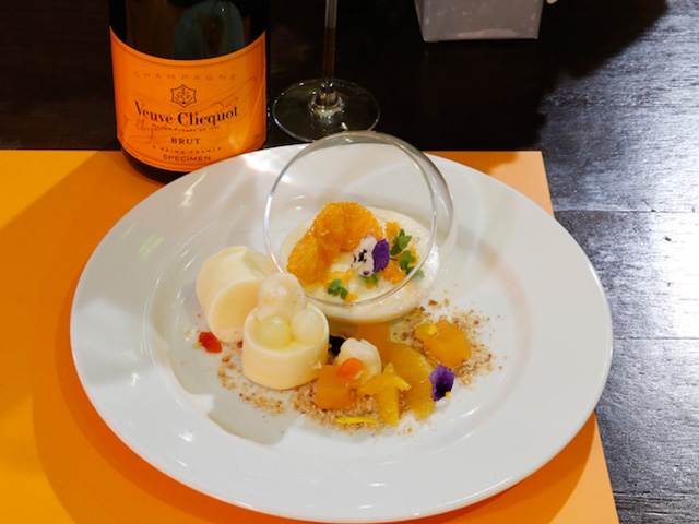 Citrus gelée and cloud for dessert