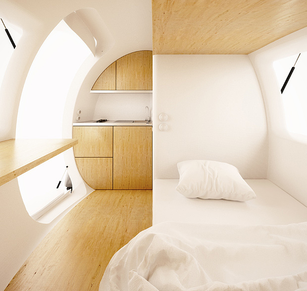 The interior of the EcoCapsule