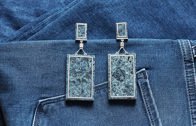 Recycled jeans make the most beautiful earrings