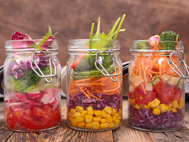 Healthy salad jar