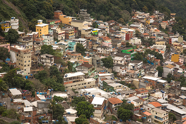 Top view of a neighbourhood in Rio de Janeiro