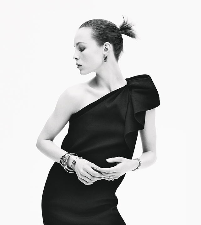 Edie Campbell in Tiffany & Co. jewellery