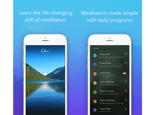 Calm meditation app