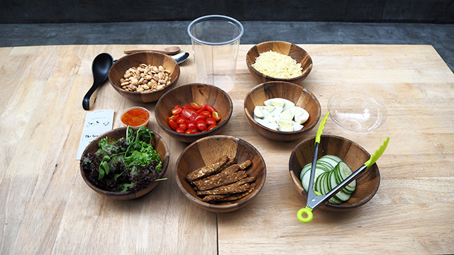 healthy nasi lemak salad ingredients