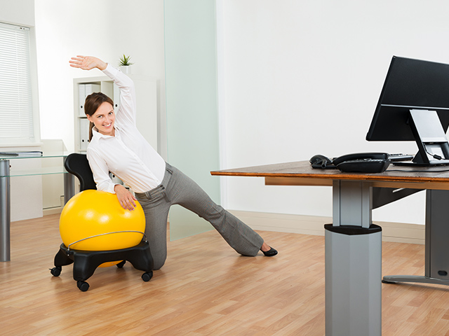 how to exercise at work