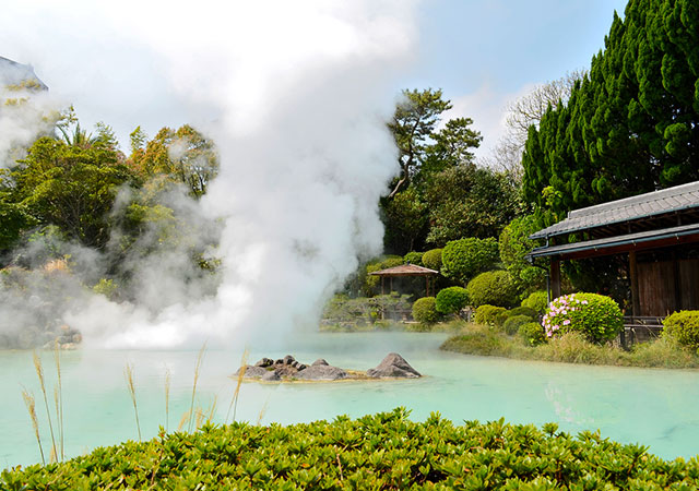 oita hot springs walk japan