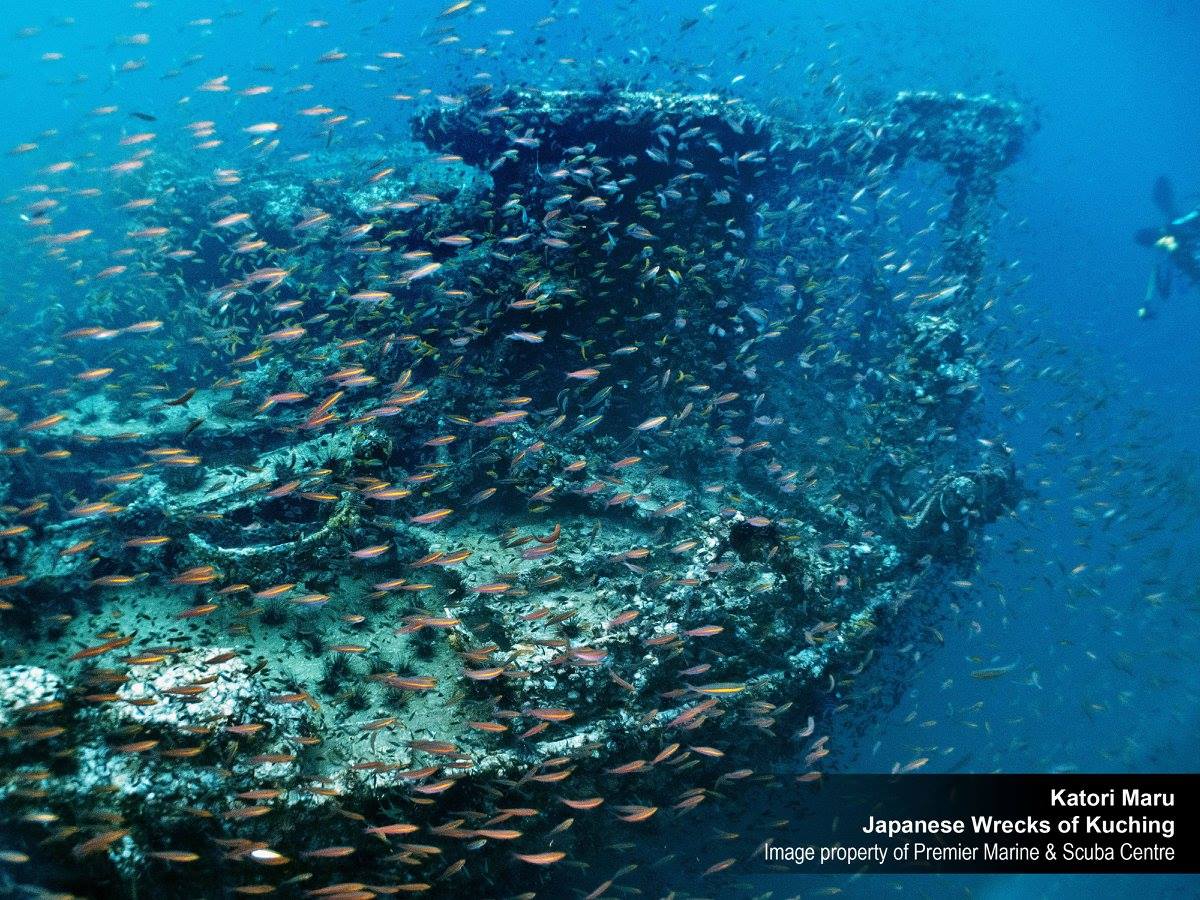 santubong kuching ww2 wrecks diving