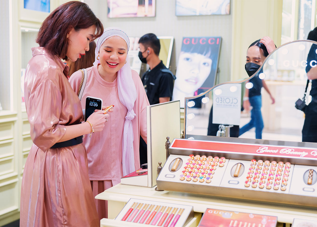 BUROxGucciBeauty: Exploring the festive collection at the Gucci Beauty  store in KLCC