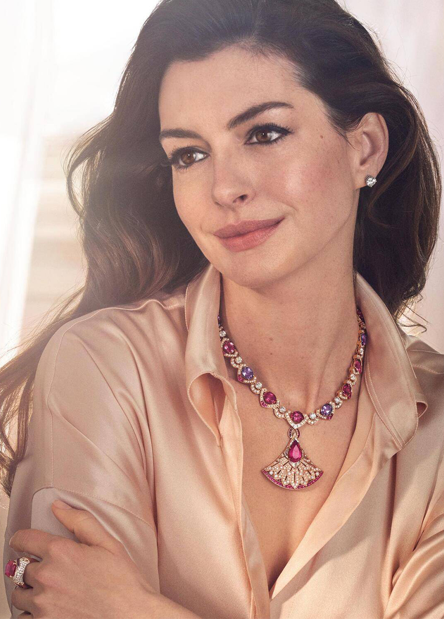 Elevate your look with glittering jewellery in Viva Magenta, Pantone’s Colour of the Year