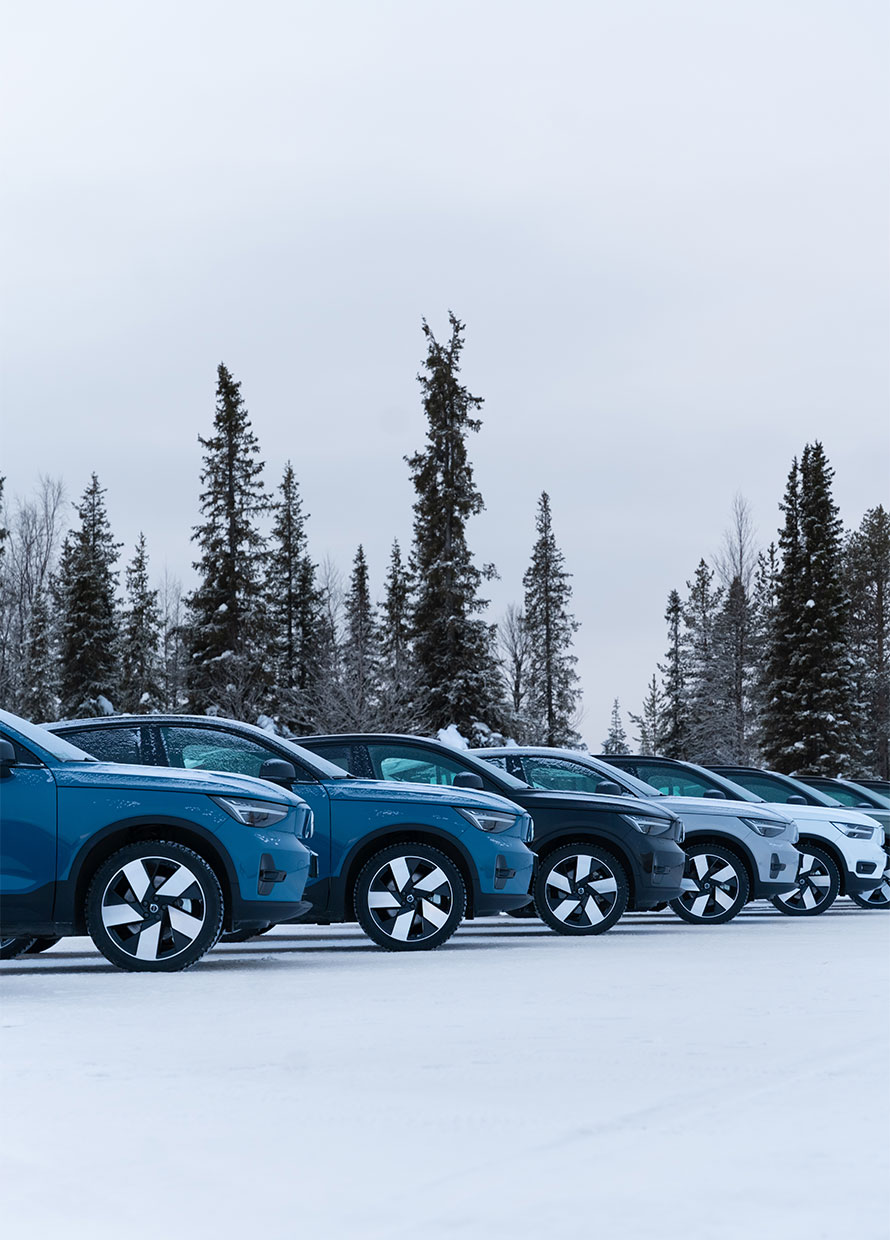 Inside the Volvo Dipped in Blue Winter Test Drive with the C40 Recharge