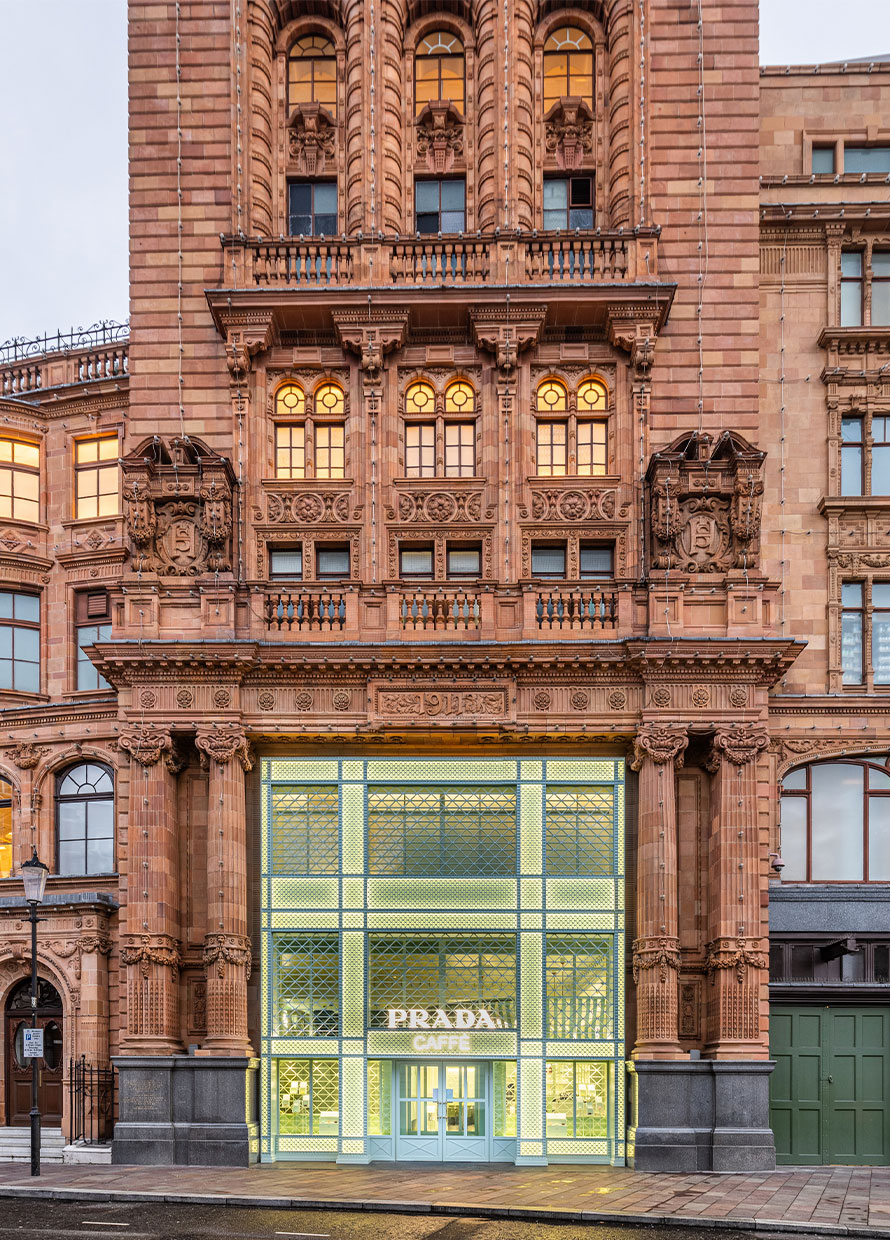 Take a peek inside the new Prada Caffè in Harrods, London