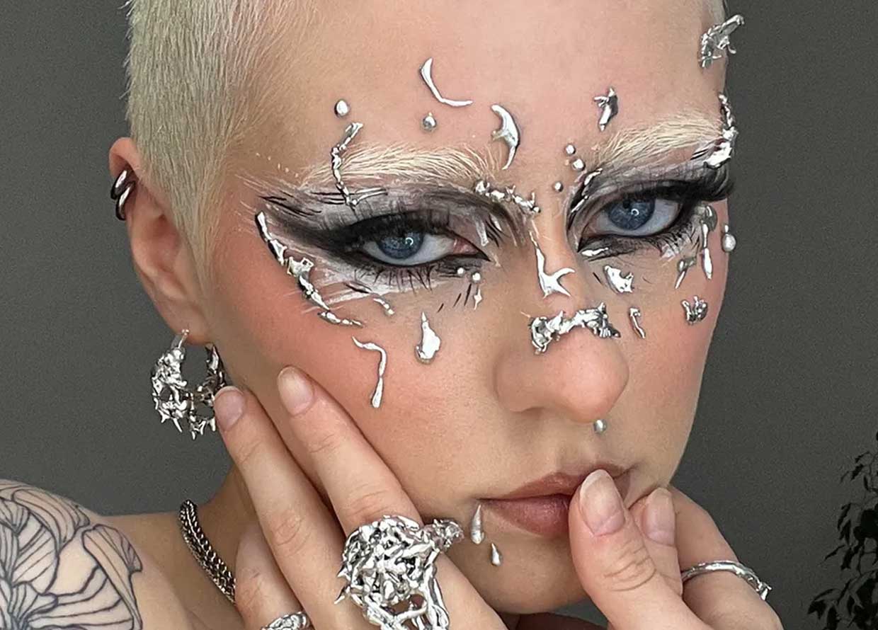 People on TikTok Are Using Hot Glue Guns to Create Graphic Makeup