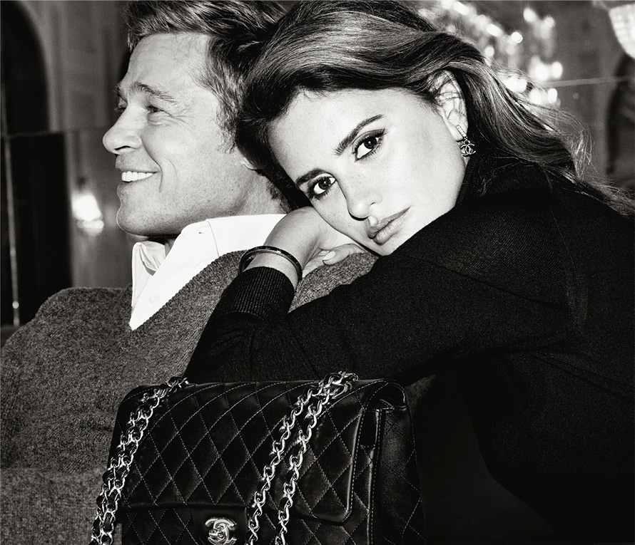 Brad Pitt returns to Chanel alongside Penelope Cruz in ‘The Chanel Iconic Handbag’ campaign