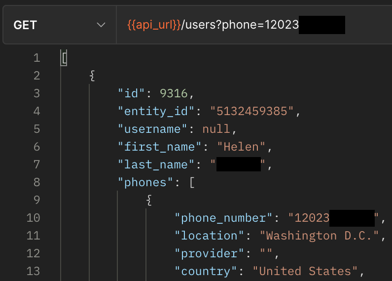 a user in Washington DC