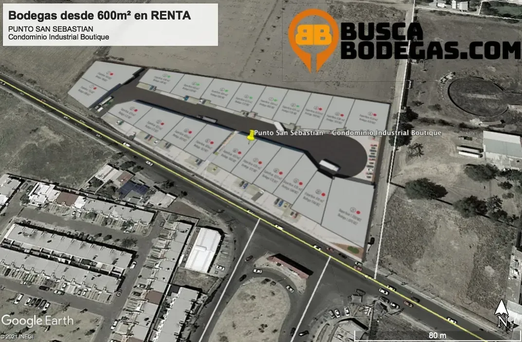 Bodegas en Renta 600m2 Punto San Sebastián, en Tlajomulco