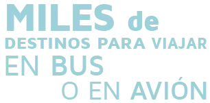 Miles de destinos para viajar en bus