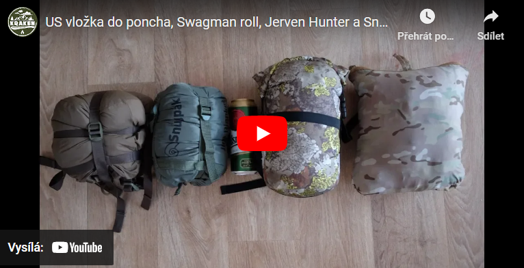 Vložky do ponča  – deky, Swagman roll, US vložka, Snugpak Jungle blanket nebo Jerven Hunter