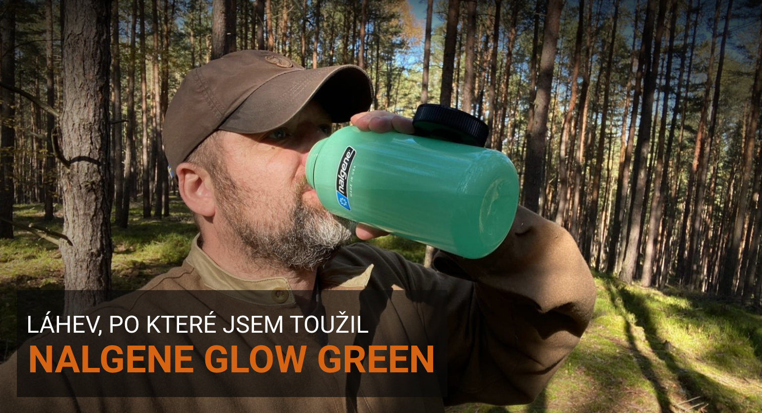 Svítící láhev na vodu Nalgene Glow Green - 1000 ml