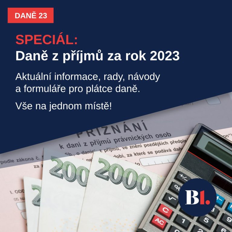 Daně z příjmů za zdaňovací období roku 2023 