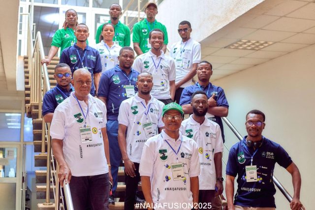 Fotografie účastníků vzdělávací akce na nigerijské univerzitě