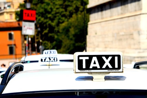 Foto taxi stanoviště