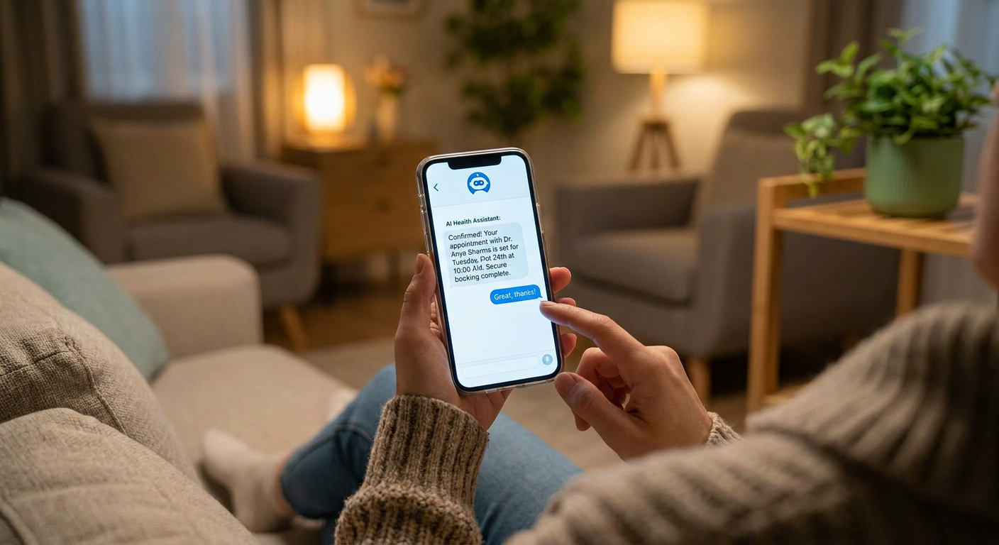 Automated AI appointment booking on smartphone for a psychiatric clinic