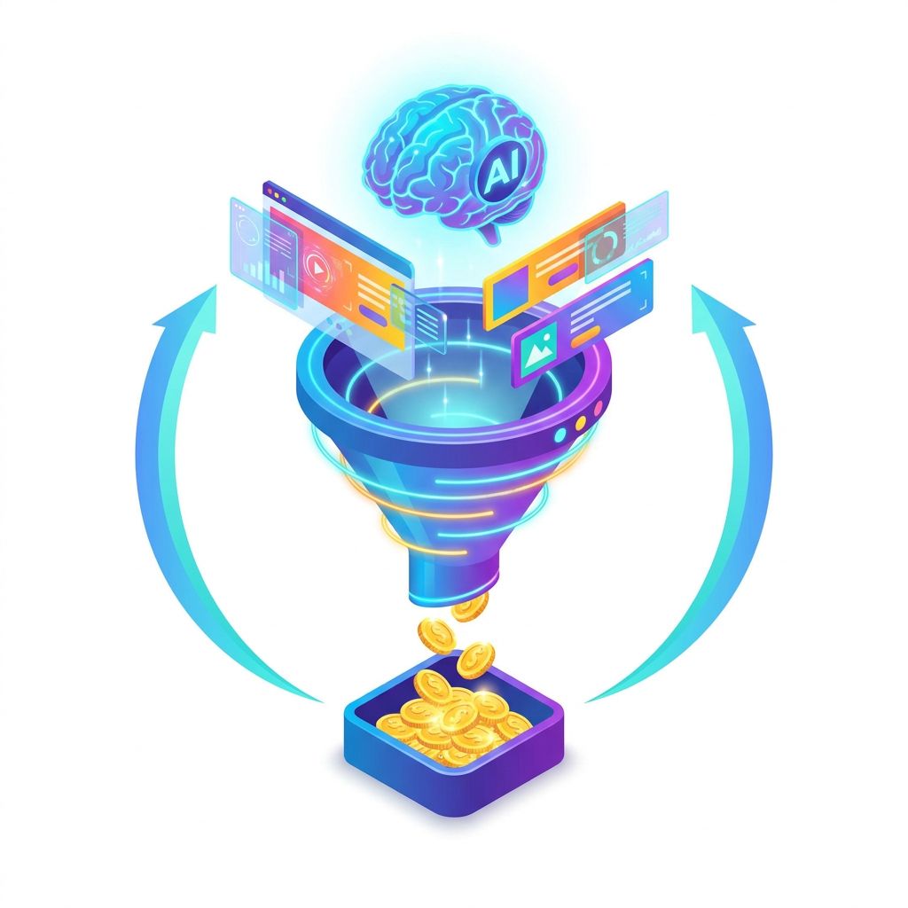 Continuous loop of AI ad generation beating ad fatigue