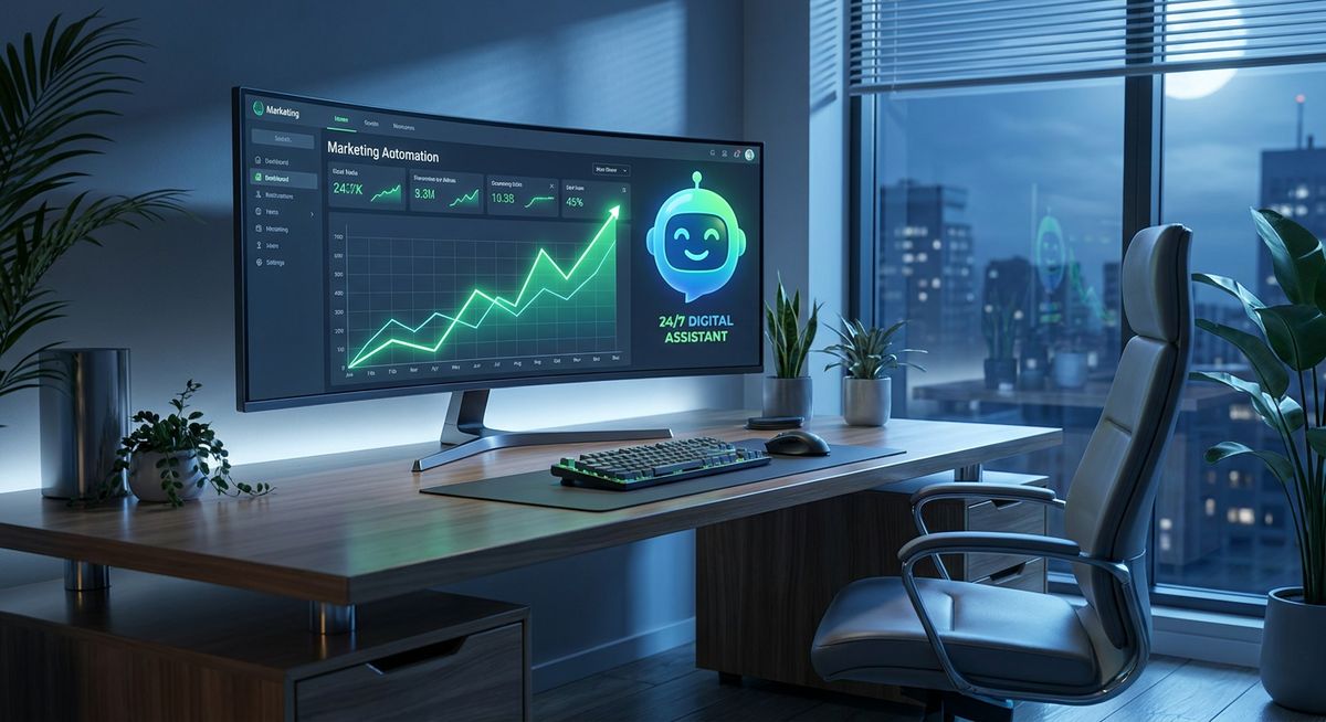 Dashboard of a marketing automation AI bot driving 10x lead generation