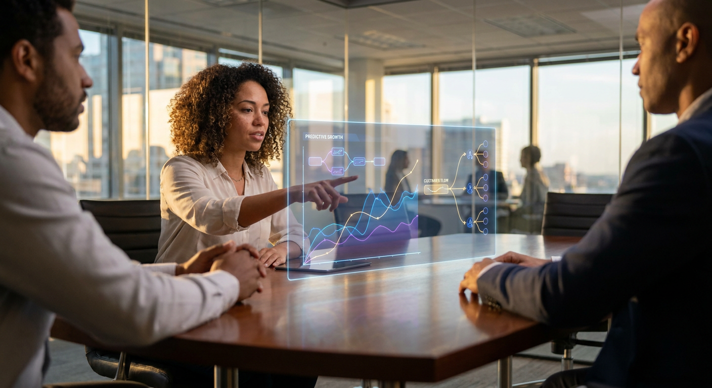 Strategic end-to-end AI marketing automation growth dashboard
