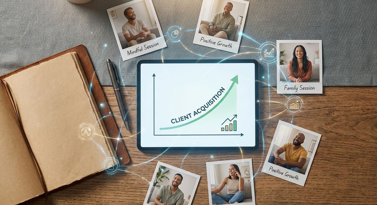 Automated intake systems and AI marketing for private practice therapists