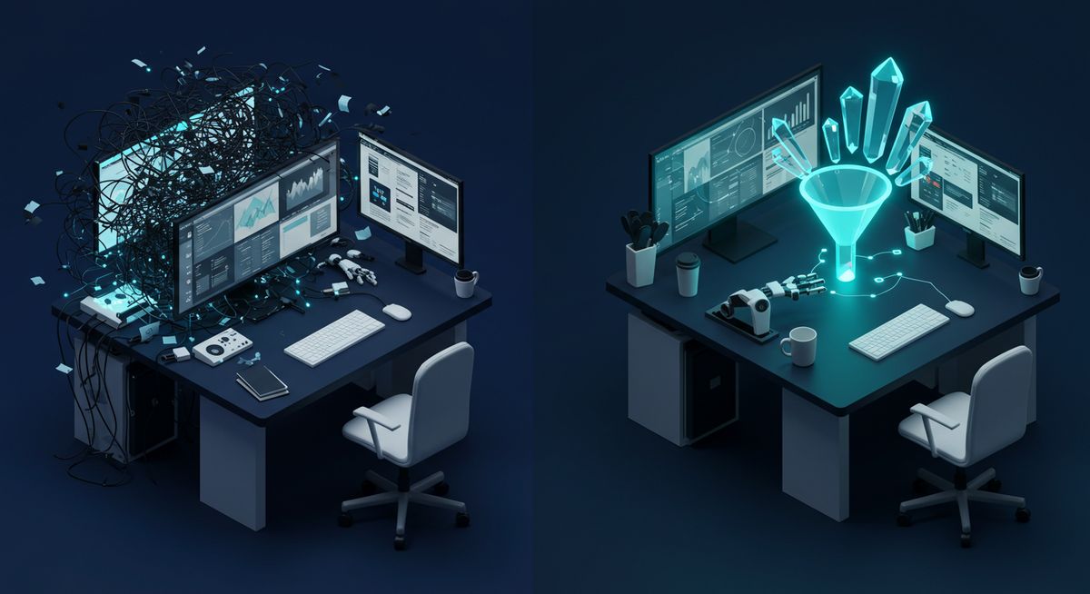 Transitioning from a cluttered stack of AI tools to a streamlined, intentional marketing automation flow.