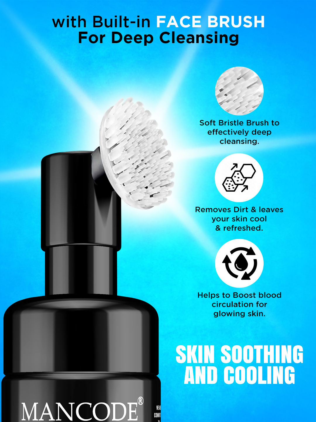 Mancode Refreshing Mint Cool Foaming Face Wash thumbnail 4