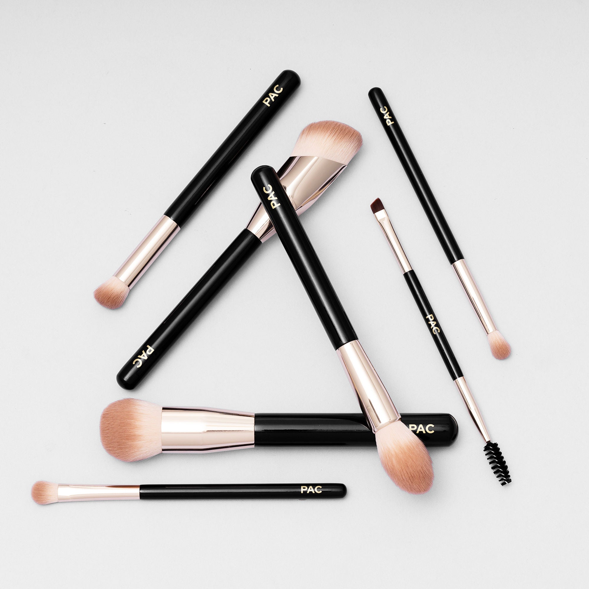 PAC Studio Beginner Basic Face & Eye Brush Kit - Sturdy Sleek Handles, Densely Packed Soft Bristles thumbnail 3