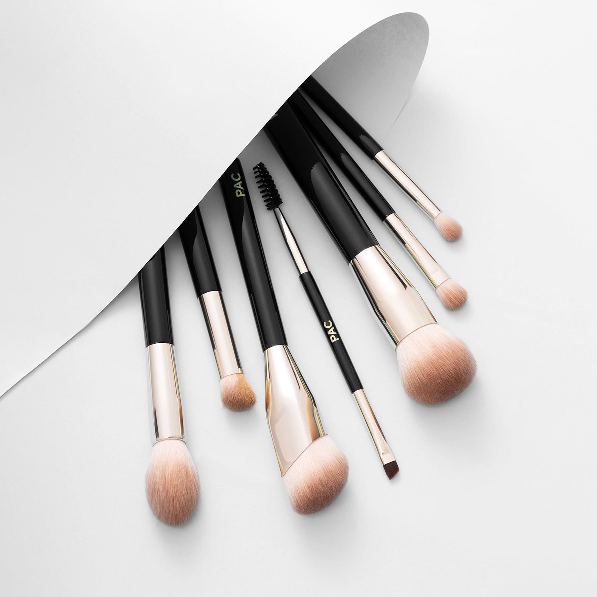 PAC Studio Beginner Basic Face & Eye Brush Kit - Sturdy Sleek Handles, Densely Packed Soft Bristles thumbnail 4