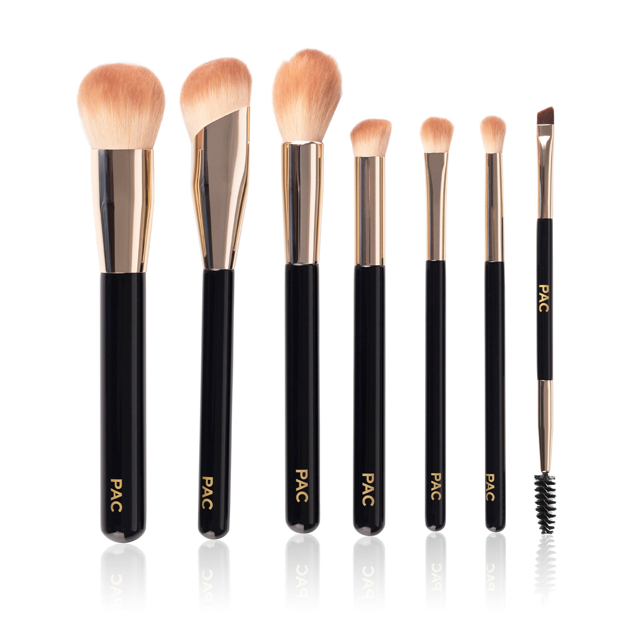 PAC Studio Beginner Basic Face & Eye Brush Kit - Sturdy Sleek Handles, Densely Packed Soft Bristles thumbnail 8