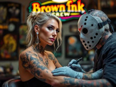 Brown Ink Crew Tattoo