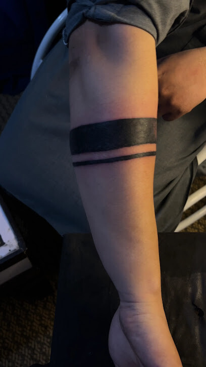 Black and white tattoo
