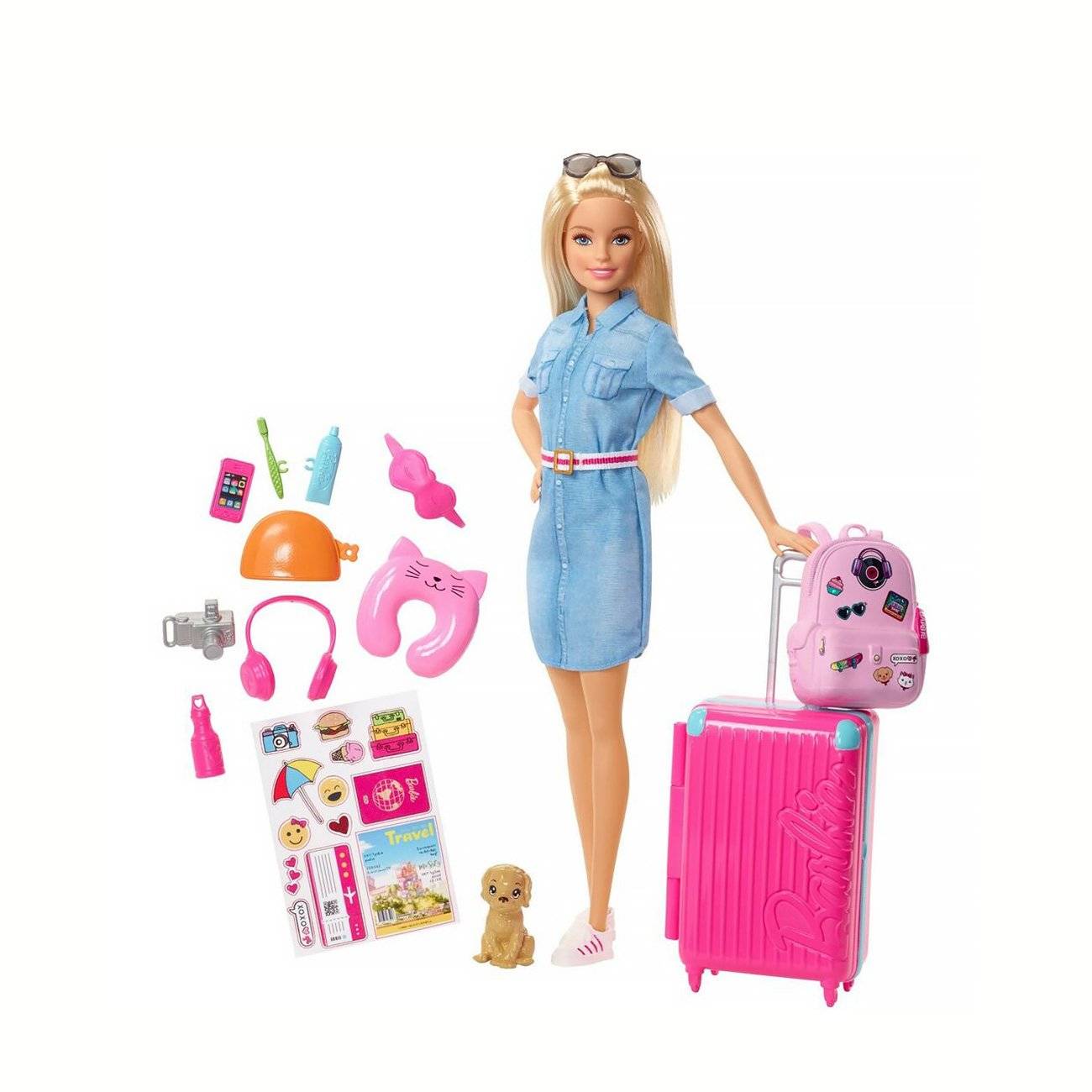 Travel Doll Set with Puppy
